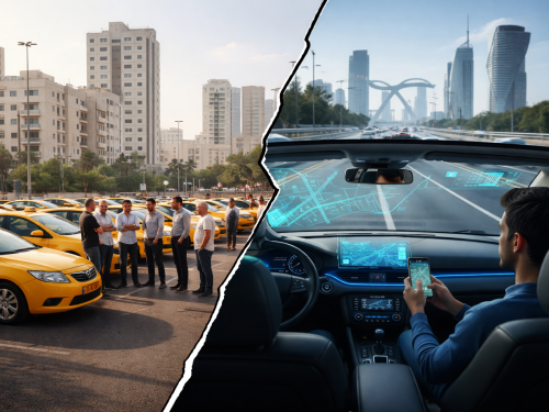 המירוץ על ההגה: קרב הענקיות על נהגי המוניות בישראל